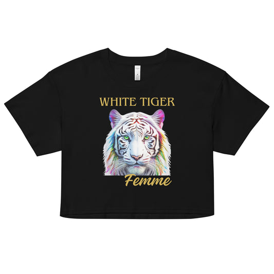 White Tiger crop top